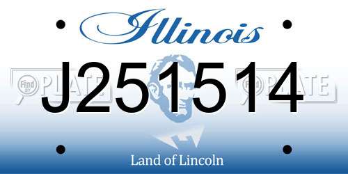 J251514 Illinois License Plate