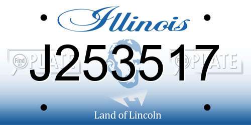 J253517 Illinois License Plate