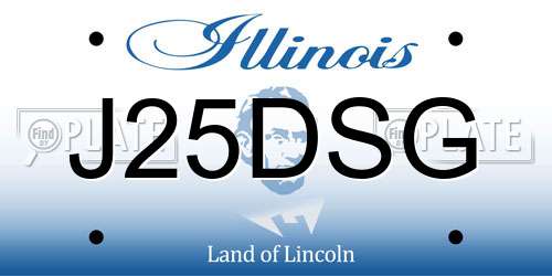 J25DSG Illinois License Plate
