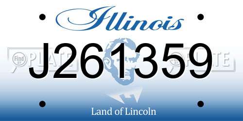 J261359 Illinois License Plate