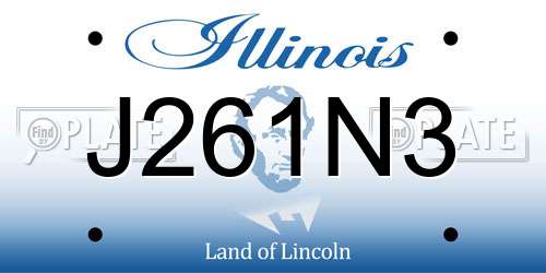 J261N3 Illinois License Plate