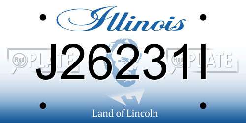 J26231I Illinois License Plate
