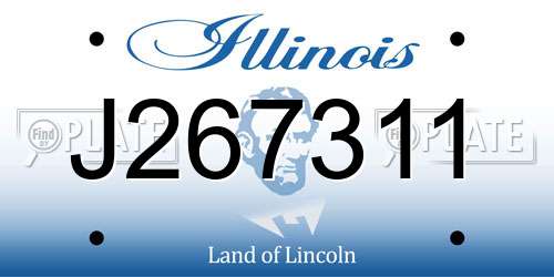 J267311 Illinois License Plate
