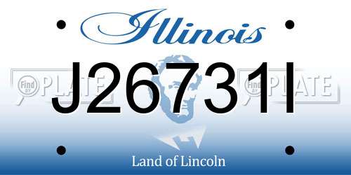 J26731I Illinois License Plate