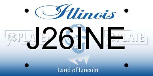 J26INE Illinois License Plate