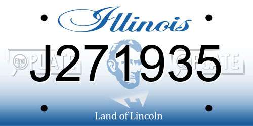 J271935 Illinois License Plate