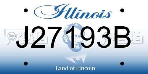 J27193B Illinois License Plate