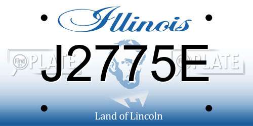 J2775E Illinois License Plate