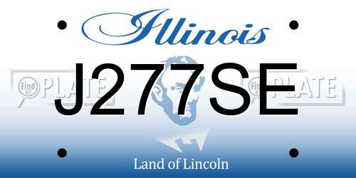 J277SE Illinois License Plate