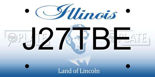 J27TBE Illinois License Plate