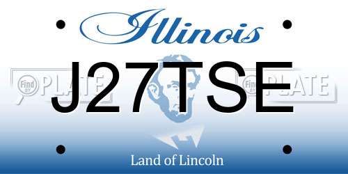 J27TSE Illinois License Plate
