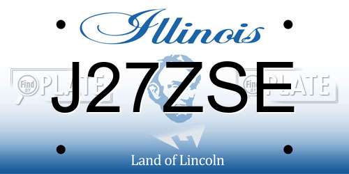 J27ZSE Illinois License Plate