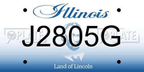 J2805G Illinois License Plate