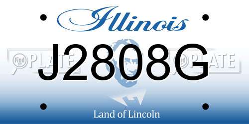 J2808G Illinois License Plate