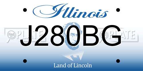 J280BG Illinois License Plate