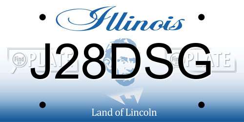J28DSG Illinois License Plate
