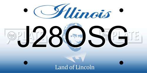 J28OSG Illinois License Plate