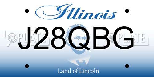J28QBG Illinois License Plate