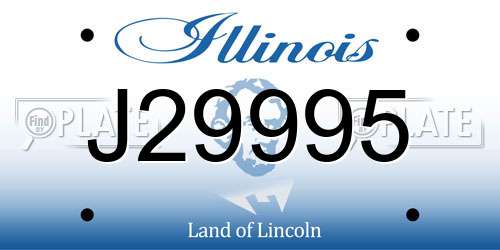 J29995 Illinois License Plate