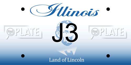 J3 Illinois License Plate