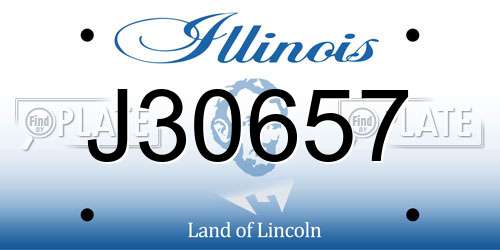 J30657 Illinois License Plate