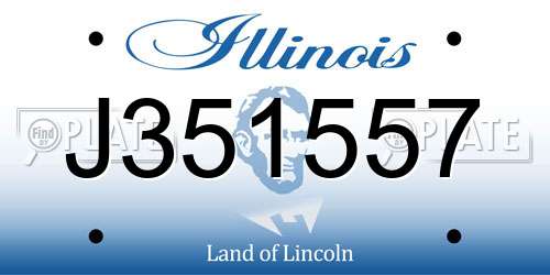 J351557 Illinois License Plate