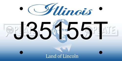 J35155T Illinois License Plate