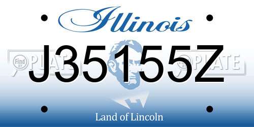 J35155Z Illinois License Plate