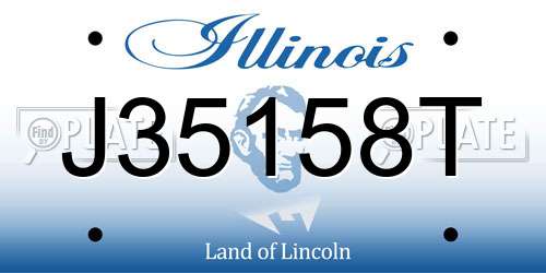 J35158T Illinois License Plate