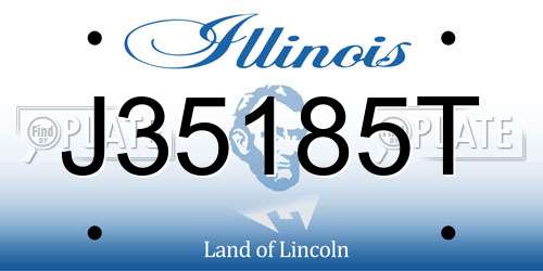 J35185T Illinois License Plate