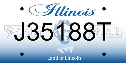 J35188T Illinois License Plate