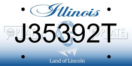 J35392T Illinois License Plate