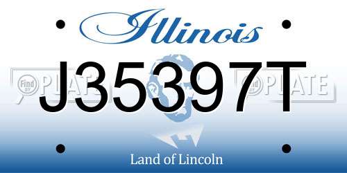 J35397T Illinois License Plate