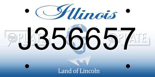 J356657 Illinois License Plate