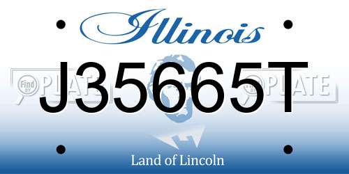 J35665T Illinois License Plate