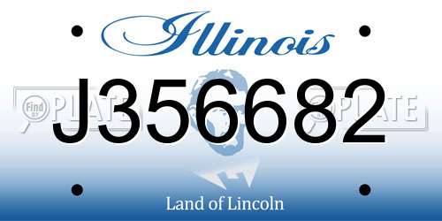 J356682 Illinois License Plate