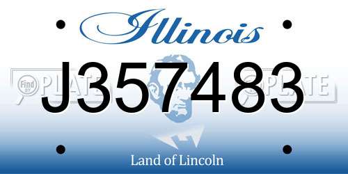 J357483 Illinois License Plate