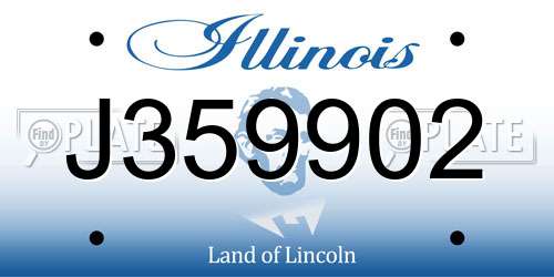 J359902 Illinois License Plate