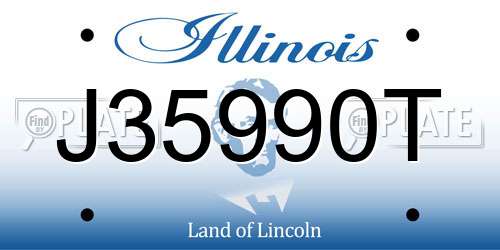 J35990T Illinois License Plate