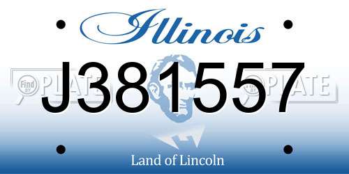 J381557 Illinois License Plate
