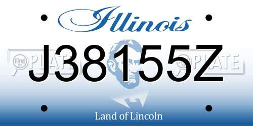 J38155Z Illinois License Plate