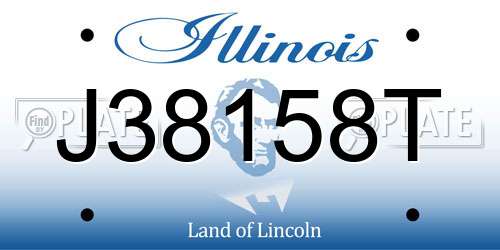 J38158T Illinois License Plate
