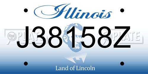 J38158Z Illinois License Plate