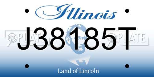 J38185T Illinois License Plate