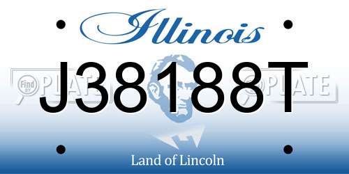 J38188T Illinois License Plate