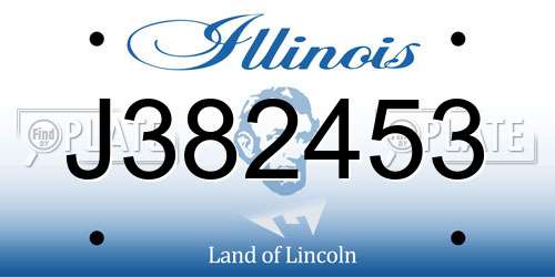 J382453 Illinois License Plate