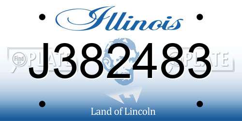 J382483 Illinois License Plate