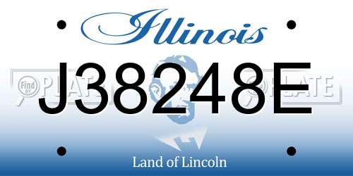 J38248E Illinois License Plate