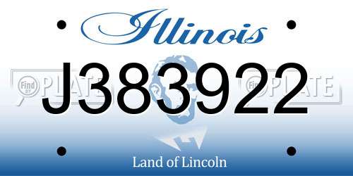 J383922 Illinois License Plate