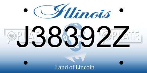 J38392Z Illinois License Plate